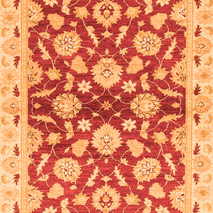 Machine Washable Oriental Orange Traditional Area Rugs, wshabs3024org