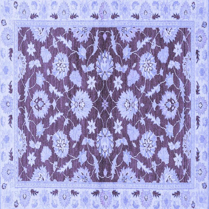 Square Machine Washable Oriental Blue Traditional Rug, wshabs3024blu