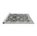 Sideview of Machine Washable Oriental Gray Traditional Rug, wshabs3024gry