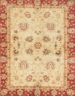 Abstract Mustard Yellow Oriental Rug, abs3025