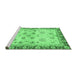 Sideview of Machine Washable Oriental Emerald Green Traditional Area Rugs, wshabs3025emgrn