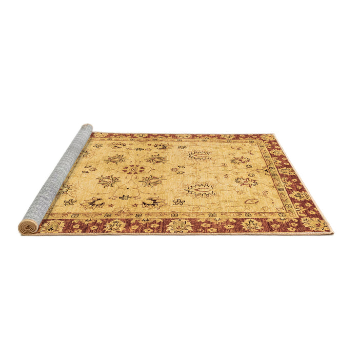 Sideview of Machine Washable Oriental Brown Traditional Rug, wshabs3025brn