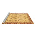 Sideview of Machine Washable Oriental Brown Traditional Rug, wshabs3025brn