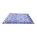 Sideview of Machine Washable Oriental Blue Traditional Rug, wshabs3025blu