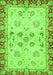 Machine Washable Oriental Green Traditional Area Rugs, wshabs3025grn