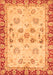 Machine Washable Oriental Orange Traditional Area Rugs, wshabs3025org