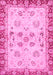 Machine Washable Oriental Pink Traditional Rug, wshabs3025pnk