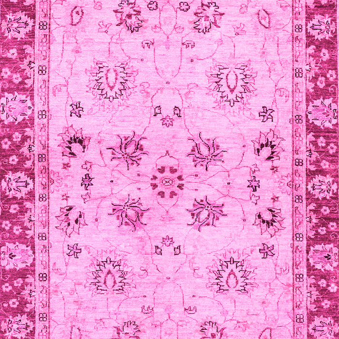 Machine Washable Oriental Pink Traditional Rug, wshabs3025pnk