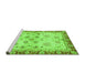 Sideview of Machine Washable Oriental Green Traditional Area Rugs, wshabs3025grn