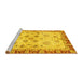 Sideview of Machine Washable Oriental Yellow Traditional Rug, wshabs3025yw