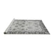 Sideview of Machine Washable Oriental Gray Traditional Rug, wshabs3025gry