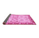 Sideview of Oriental Pink Traditional Rug, abs3025pnk