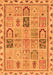 Abstract Orange Modern Rug, abs3026org