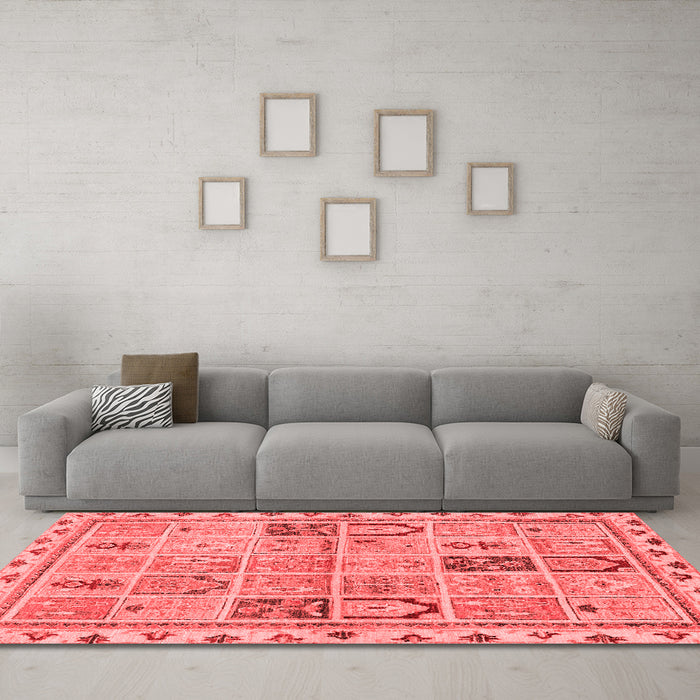 Modern Red Washable Rugs