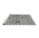 Sideview of Machine Washable Abstract Gray Modern Rug, wshabs3026gry