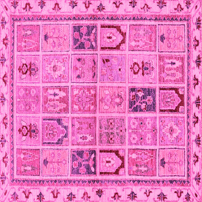 Square Machine Washable Abstract Pink Modern Rug, wshabs3026pnk