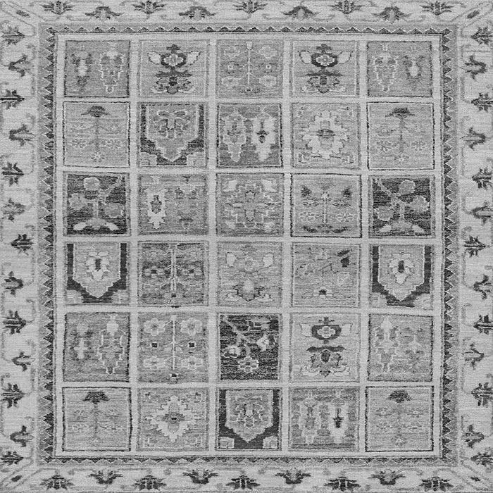 Square Abstract Gray Modern Rug, abs3026gry