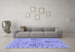 Machine Washable Abstract Blue Modern Rug in a Living Room, wshabs3026blu