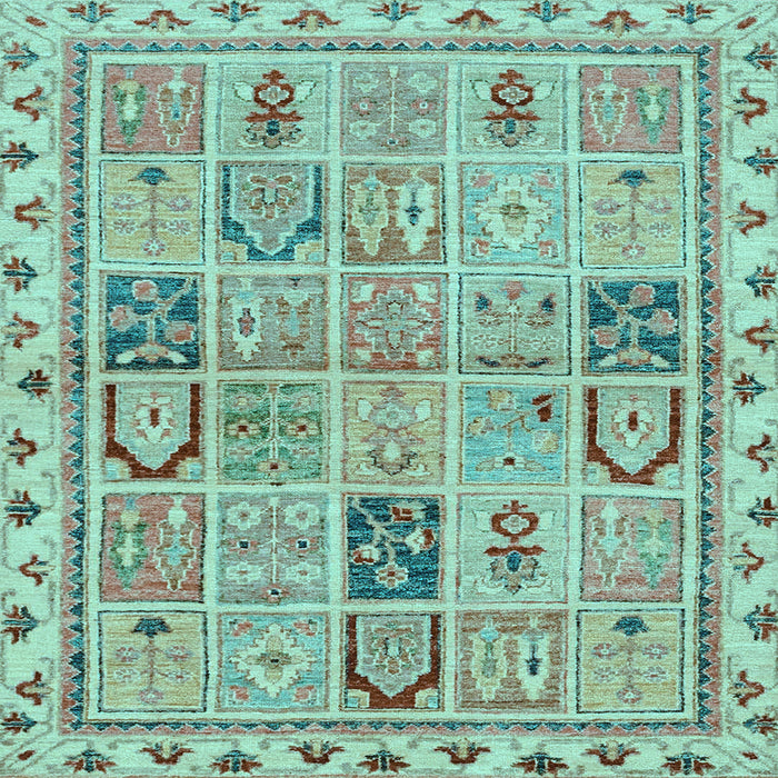 Square Abstract Light Blue Modern Rug, abs3026lblu