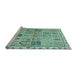 Sideview of Machine Washable Abstract Light Blue Modern Rug, wshabs3026lblu