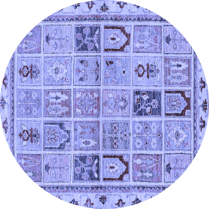 Round Machine Washable Abstract Blue Modern Rug, wshabs3026blu