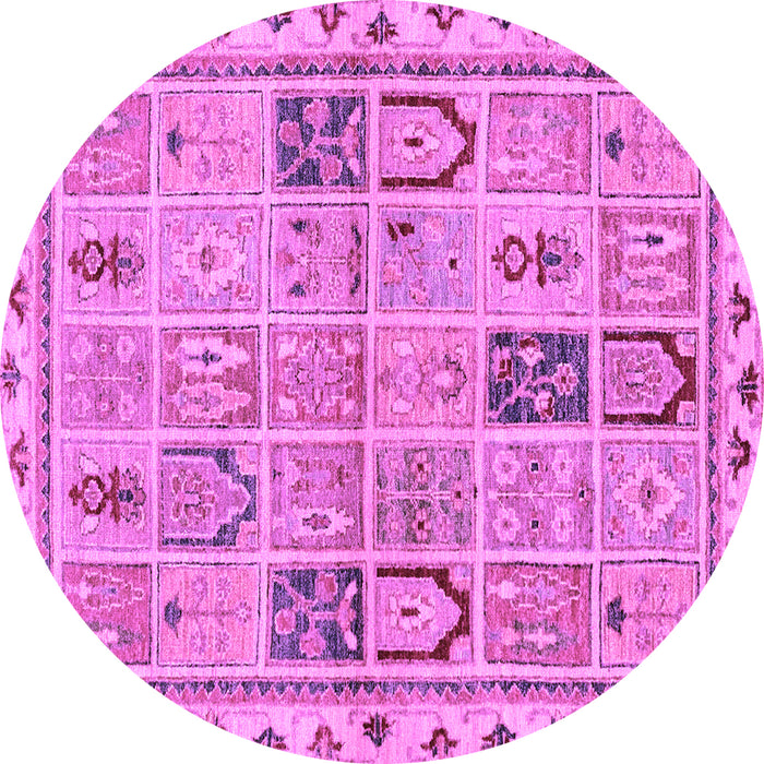 Round Machine Washable Abstract Purple Modern Area Rugs, wshabs3026pur