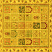 Square Abstract Yellow Modern Rug, abs3026yw