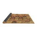 Sideview of Abstract Yellow Modern Rug, abs3027