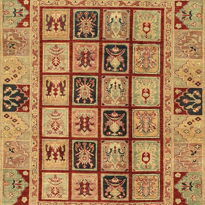 Machine Washable Abstract Yellow Rug, wshabs3027