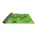 Sideview of Abstract Green Modern Rug, abs3027grn