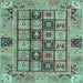 Square Abstract Light Blue Modern Rug, abs3027lblu