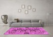 Machine Washable Abstract Purple Modern Area Rugs in a Living Room, wshabs3027pur