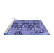 Sideview of Machine Washable Abstract Blue Modern Rug, wshabs3027blu