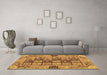 Machine Washable Abstract Brown Modern Rug in a Living Room,, wshabs3027brn