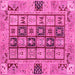 Square Abstract Pink Modern Rug, abs3027pnk