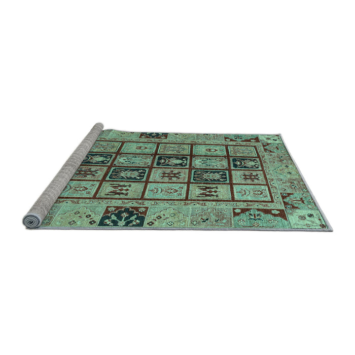 Sideview of Machine Washable Abstract Light Blue Modern Rug, wshabs3027lblu