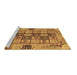 Sideview of Machine Washable Abstract Brown Modern Rug, wshabs3027brn