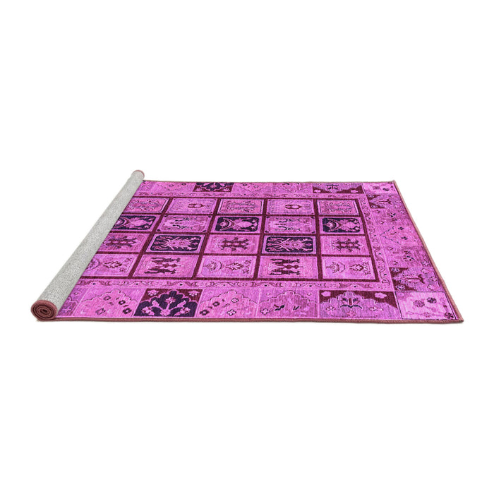 Sideview of Machine Washable Abstract Purple Modern Area Rugs, wshabs3027pur
