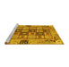 Sideview of Machine Washable Abstract Yellow Modern Rug, wshabs3027yw