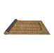 Sideview of Abstract Metallic Gold Modern Rug, abs3028