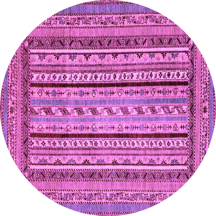 Round Machine Washable Abstract Purple Modern Area Rugs, wshabs3028pur
