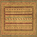 Square Abstract Brown Modern Rug, abs3028brn