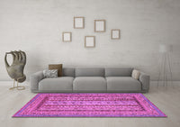 Machine Washable Abstract Purple Modern Rug, wshabs3028pur