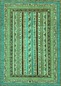 Abstract Turquoise Modern Rug, abs3028turq