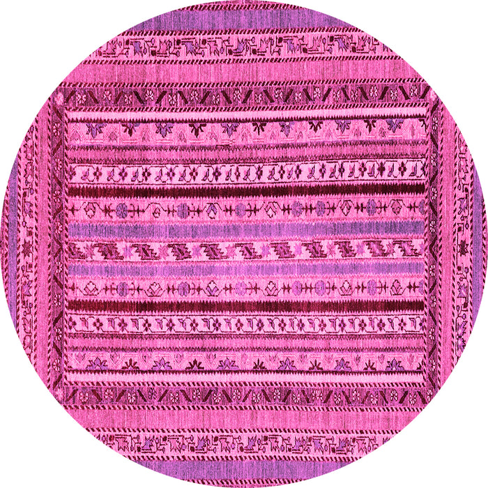 Round Abstract Pink Modern Rug, abs3028pnk