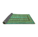 Sideview of Abstract Turquoise Modern Rug, abs3028turq