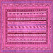 Square Machine Washable Abstract Pink Modern Rug, wshabs3028pnk