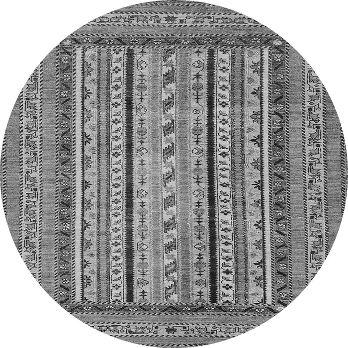 Round Abstract Gray Modern Rug, abs3028gry