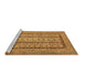 Sideview of Machine Washable Abstract Brown Modern Rug, wshabs3028brn