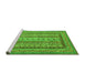 Sideview of Machine Washable Abstract Green Modern Area Rugs, wshabs3028grn